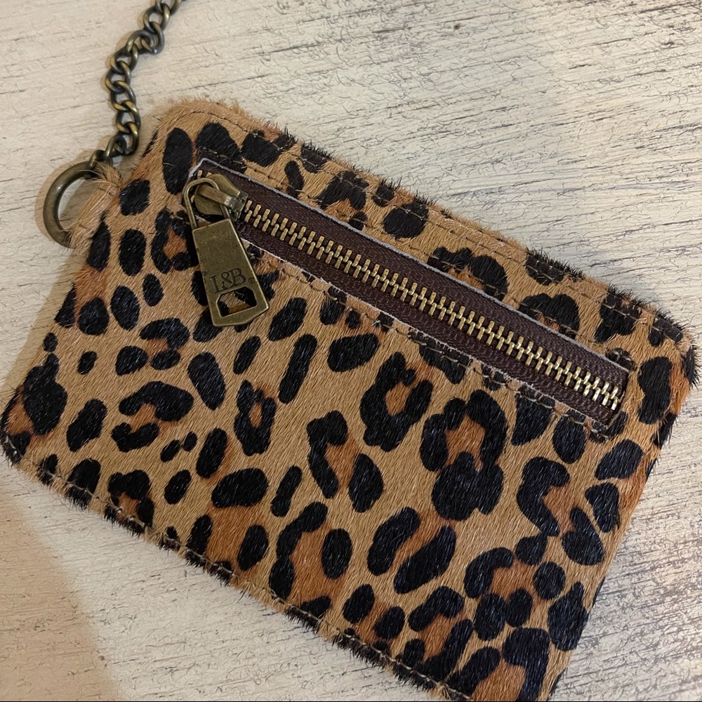 L&B leopard wristlet
